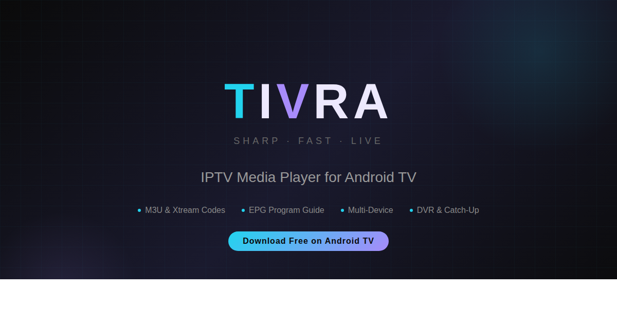 Titv Java TIVRA TV — IPTV Media Player for Android TV