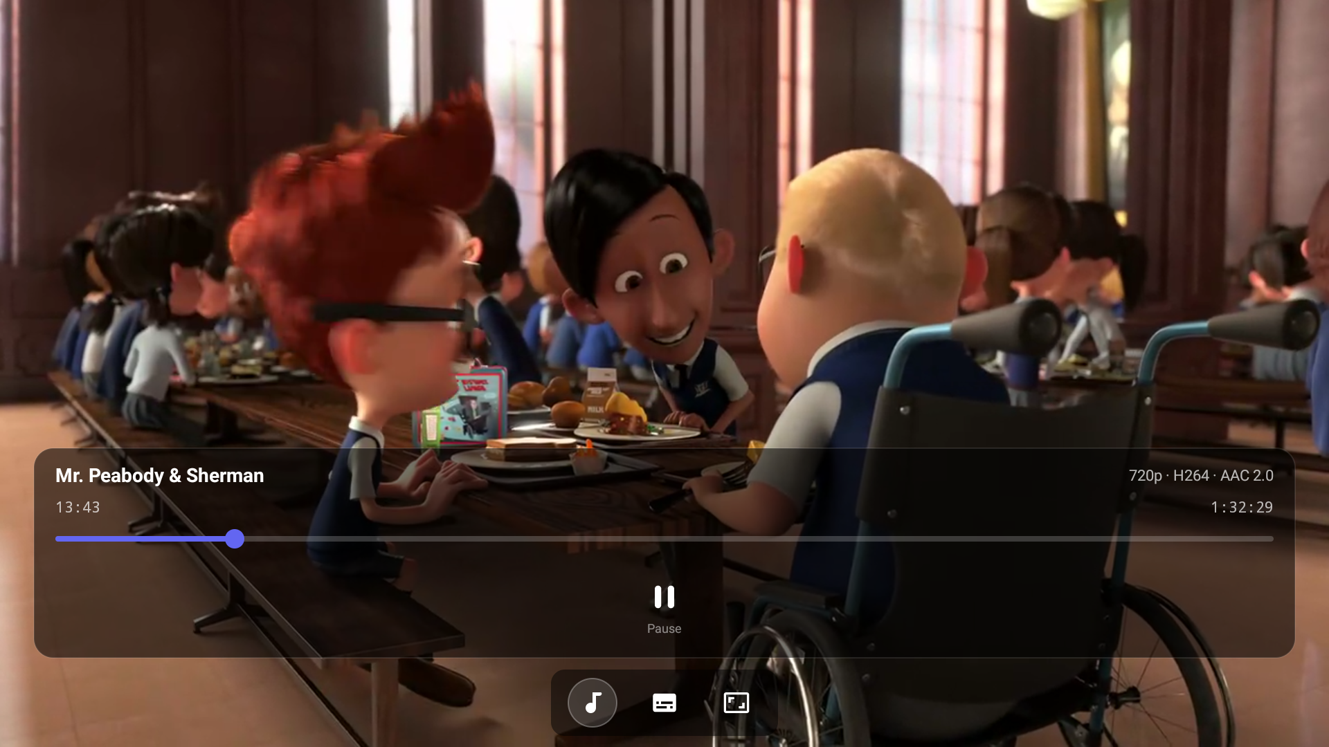 Audio and subtitle picker dialogs in the rebuilt VOD player